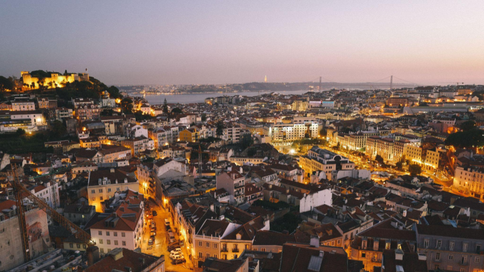 Lisbon Cityscape Sunset