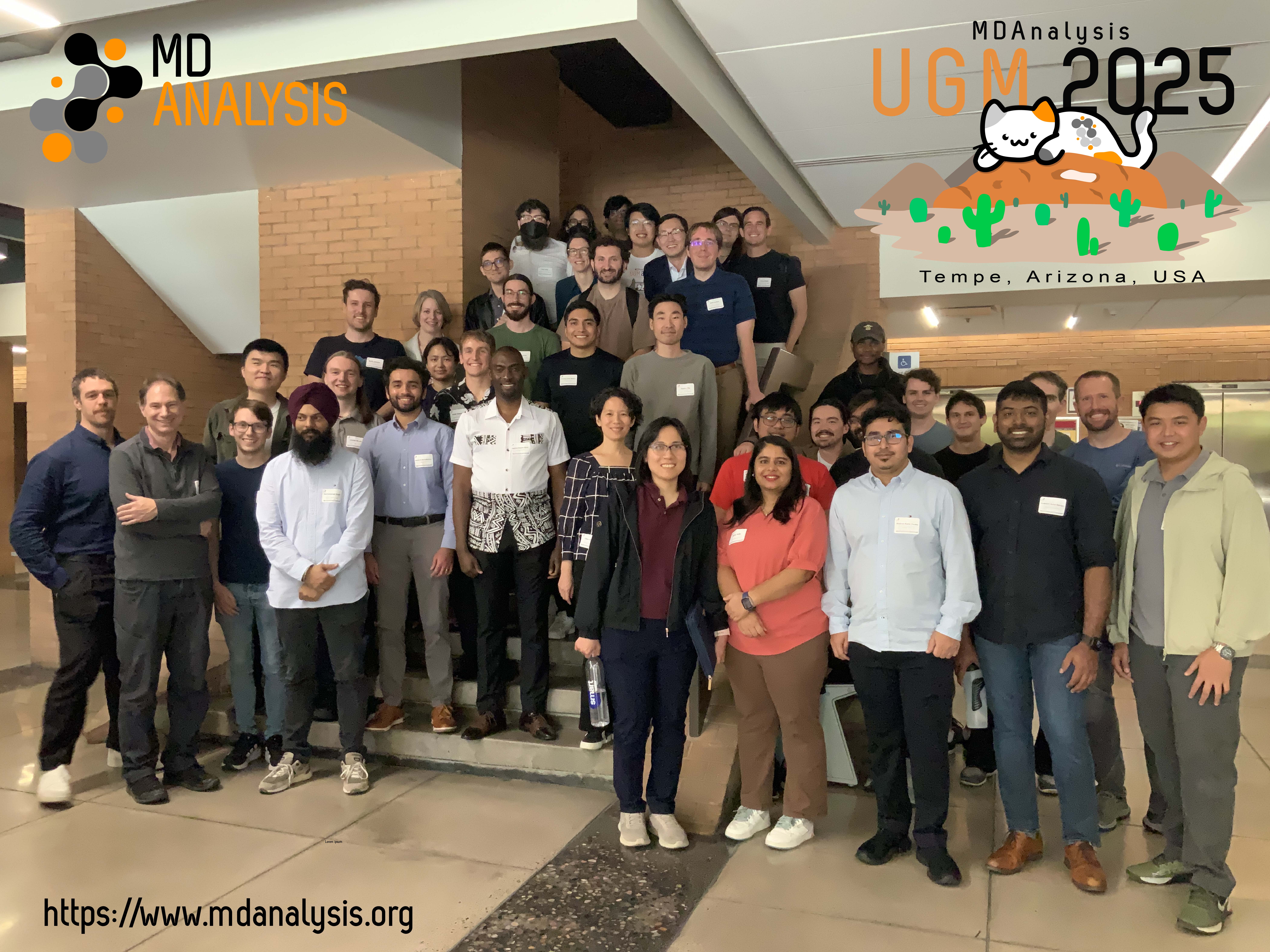Group photo of MDAnalysis UGM 2025 participants